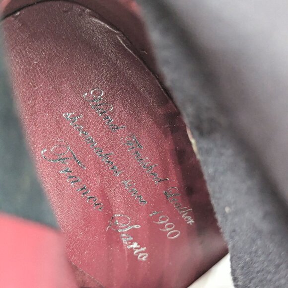 Franco Sarto Women Harmond 30th Vintage 90's Ash Black Square Toe Boots size 8.5 - Picture 6 of 11